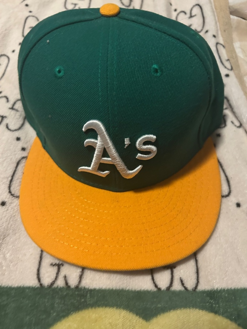 Oakland A's Green and Yellow Baseball Cap